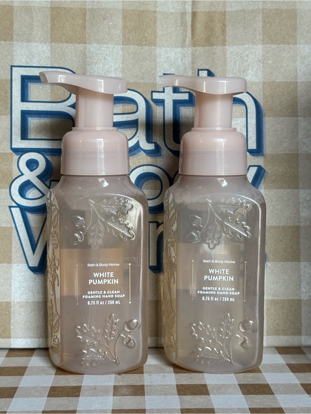 NEW B&BW (2) White Pumpkin foaming hand soaps